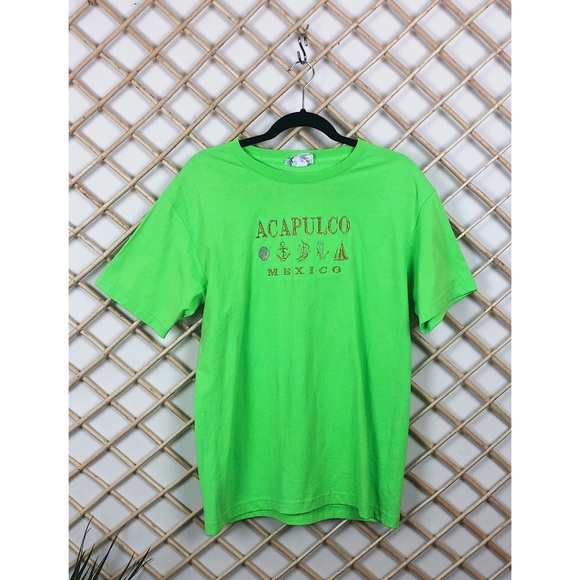 Lime Green Vintage Mexico Graphic Tee - Picture 2 of 5